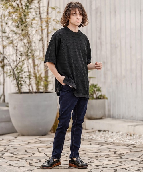 CAMBIO（カンビオ）の「mp14750-サルエルテーパードデニムパンツ(HLCM0267)（デニムパンツ・メンズ・ブラック/インディゴブルー/ワンウォッシュ/ブルー系その他・S/M/L）」の19枚目の写真