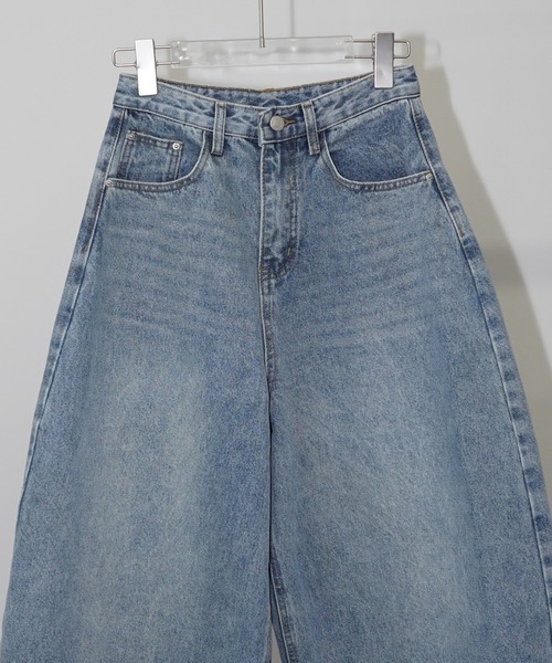 chuclla(チュクラ)の「カーブシルエットワイドデニム chw26s135(デニムパンツ・レディース・ブルー・S/M/L)」の19枚目の写真