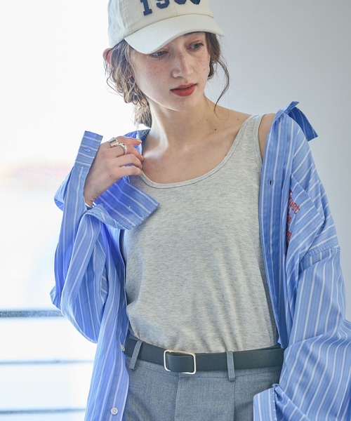 GEORGE'S(ジョージズ)の「リブタンク(タンクトップ・レディース・オフホワイト/ブラック/ブルー/グレー・FREE)」の19枚目の写真