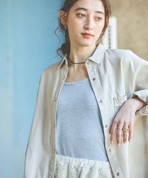 GEORGE'S(ジョージズ)の「リブタンク(タンクトップ・レディース・オフホワイト/ブラック/ブルー/グレー・FREE)」の21枚目の写真