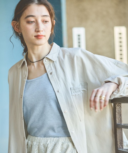 GEORGE'S(ジョージズ)の「リブタンク(タンクトップ・レディース・オフホワイト/ブラック/ブルー/グレー・FREE)」の22枚目の写真