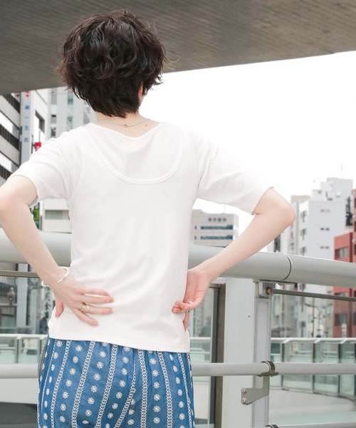 GEORGE'S(ジョージズ)の「リブタンク(タンクトップ・レディース・オフホワイト/ブラック/ブルー/グレー・FREE)」の5枚目の写真