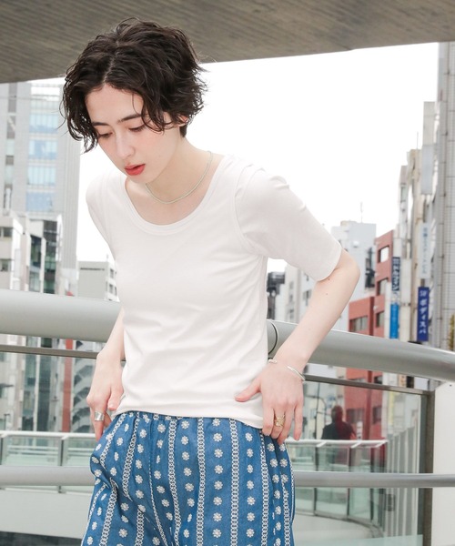 GEORGE'S(ジョージズ)の「リブタンク(タンクトップ・レディース・オフホワイト/ブラック/ブルー/グレー・FREE)」の9枚目の写真