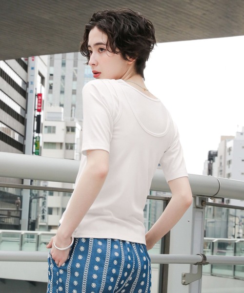 GEORGE'S(ジョージズ)の「リブタンク(タンクトップ・レディース・オフホワイト/ブラック/ブルー/グレー・FREE)」の10枚目の写真