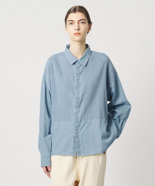Pheeta（フィータ）の「＜Pheeta＞Trinity  デニムシャツ ‐UNISEX‐ /015CMen-SH5D（シャツ/ブラウス・レディース・ライトブルー/ブラック・1/2）」の7枚目の写真