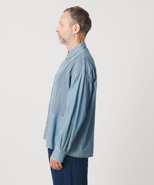 Pheeta（フィータ）の「＜Pheeta＞Trinity  デニムシャツ ‐UNISEX‐ /015CMen-SH5D（シャツ/ブラウス・レディース・ライトブルー/ブラック・1/2）」の12枚目の写真