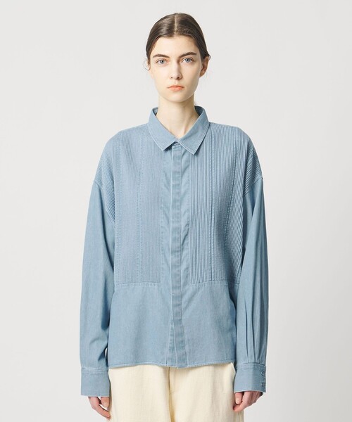 Pheeta（フィータ）の「＜Pheeta＞Trinity  デニムシャツ ‐UNISEX‐ /015CMen-SH5D（シャツ/ブラウス・レディース・ライトブルー/ブラック・1/2）」の14枚目の写真