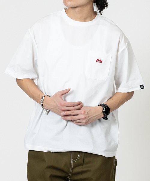 Piko（ピコ）の「【k】〔PIKO/ピコ〕ポケット刺繍/フロントロゴ コットンライク 半袖Tシャツ セットアップ展開有り（Tシャツ/カットソー・メンズ・ホワイト系1/ホワイト系2/ブラック系2/ネイビー系2/ブラック系1/カーキ系1・MEDIUM/LARGE/X-LARGE）」の7枚目の写真