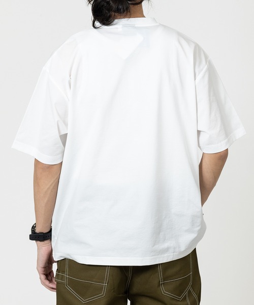 Piko（ピコ）の「【k】〔PIKO/ピコ〕ポケット刺繍/フロントロゴ コットンライク 半袖Tシャツ セットアップ展開有り（Tシャツ/カットソー・メンズ・ホワイト系1/ホワイト系2/ブラック系2/ネイビー系2/ブラック系1/カーキ系1・MEDIUM/LARGE/X-LARGE）」の9枚目の写真