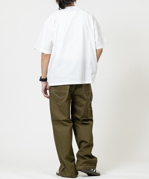 Piko（ピコ）の「【k】〔PIKO/ピコ〕ポケット刺繍/フロントロゴ コットンライク 半袖Tシャツ セットアップ展開有り（Tシャツ/カットソー・メンズ・ホワイト系1/ホワイト系2/ブラック系2/ネイビー系2/ブラック系1/カーキ系1・MEDIUM/LARGE/X-LARGE）」の12枚目の写真