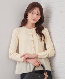 index | ペプラムレイヤード多釦カーディガン【洗濯機OK】(カーディガン/ボレロ)