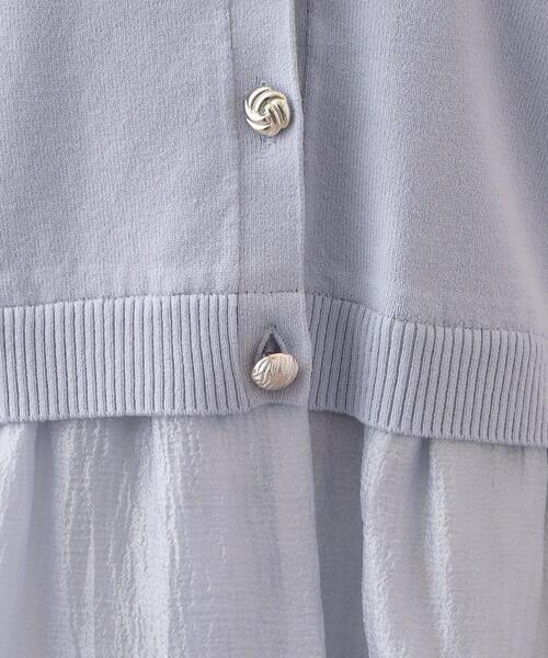 index（インデックス）の「ペプラムレイヤード多釦カーディガン【洗濯機OK】（カーディガン/ボレロ・レディース・アイボリー/ブラック/サックスブルー・36/38/40/42）」の15枚目の写真