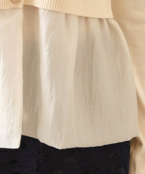 index（インデックス）の「ペプラムレイヤード多釦カーディガン【洗濯機OK】（カーディガン/ボレロ・レディース・アイボリー/ブラック/サックスブルー・36/38/40/42）」の21枚目の写真