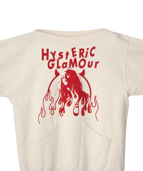 HYSTERIC GLAMOUR（ヒステリックグラマー）の「FIRE WOMAN ボートネックスウェット（スウェット・メンズ・ブラック/イエロー/ホワイト・X-LARGE/LARGE/MEDIUM/SMALL）」の5枚目の写真