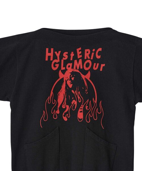 HYSTERIC GLAMOUR（ヒステリックグラマー）の「FIRE WOMAN ボートネックスウェット（スウェット・メンズ・ブラック/イエロー/ホワイト・X-LARGE/LARGE/MEDIUM/SMALL）」の10枚目の写真