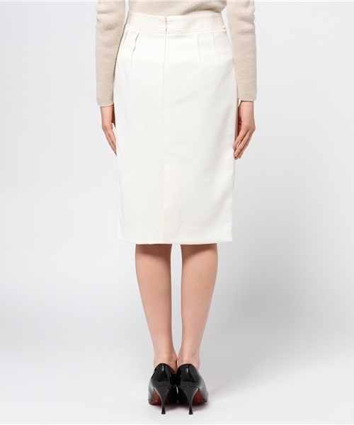 FIGARO Paris（フィガロパリ）の「◇Bloomサテン タイトスカート（スカート・レディース・ホワイト/ブラック・38/36）」の9枚目の写真