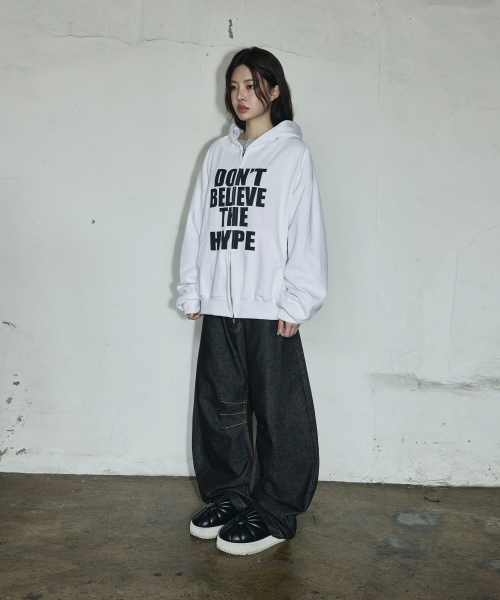 SCALLYWAG（スカリーワグ）の「レタリングオーバーサイズフードジップアップ[ホワイト]（パーカー・レディース・その他・MEDIUM/LARGE）」の12枚目の写真