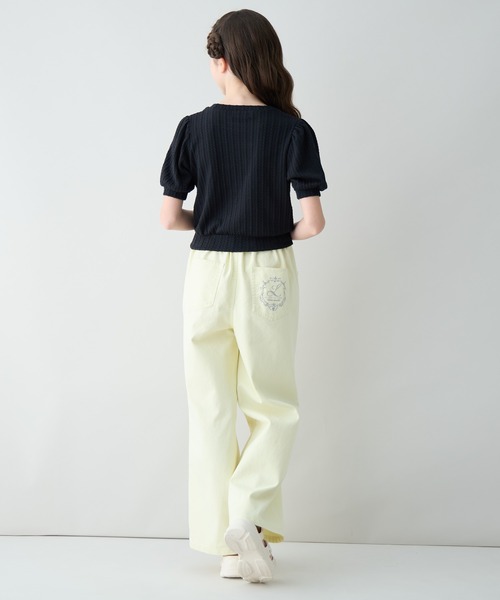 Amourire girl（アムリールガール）の「ワンポイントロゴTシャツ（Tシャツ/カットソー・キッズ・サックスブルー/ブラック/オフホワイト・150cm/140cm/130cm/160cm）」の6枚目の写真