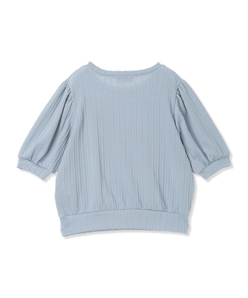 Amourire girl（アムリールガール）の「ワンポイントロゴTシャツ（Tシャツ/カットソー・キッズ・サックスブルー/ブラック/オフホワイト・150cm/140cm/130cm/160cm）」の22枚目の写真