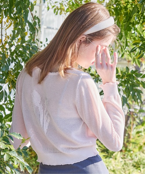 etre loin(エトルワン)の「Tulip crochet cardigan(カーディガン/ボレロ・レディース・ピンク/サックスブルー/ホワイト・M)」の12枚目の写真