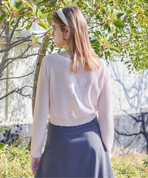 etre loin(エトルワン)の「Tulip crochet cardigan(カーディガン/ボレロ・レディース・ピンク/サックスブルー/ホワイト・M)」の14枚目の写真