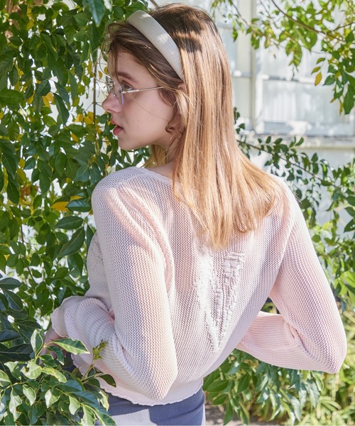 etre loin(エトルワン)の「Tulip crochet cardigan(カーディガン/ボレロ・レディース・ピンク/サックスブルー/ホワイト・M)」の4枚目の写真
