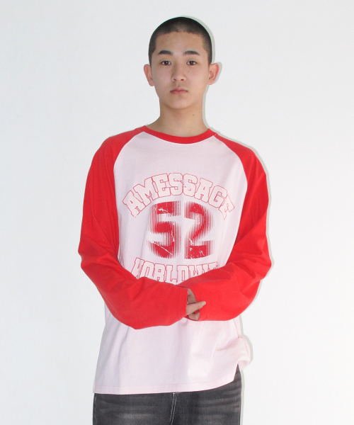 AMESWORLDWIDE(アメスワールドワイド)の「VINTAGE 52 RAGLAN LS TEE RED(Tシャツ/カットソー・レディース・その他・LARGE/MEDIUM/SMALL)」の7枚目の写真