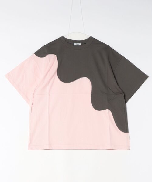 unica(ユニカ)の「twoピースバイカラーTシャツ laides(Tシャツ/カットソー・レディース・ブルー系その他/ブラック×ホワイト/グレー×ピンク・F)」の11枚目の写真