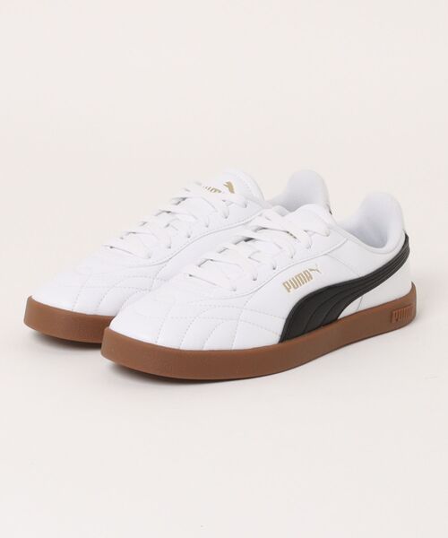 PUMA(プーマ)の「PUMA プーマ CLUB 2 INDOOR レディーススニーカー 薄底 ロープロファイル(クラブ2インドア)(スニーカー・レディース・ホワイト×ブラック/ブラック×ホワイト・25.0cm/24.0cm/23.0cm/25.5cm/24.5cm/23.5cm/22.5cm)」の2枚目の写真