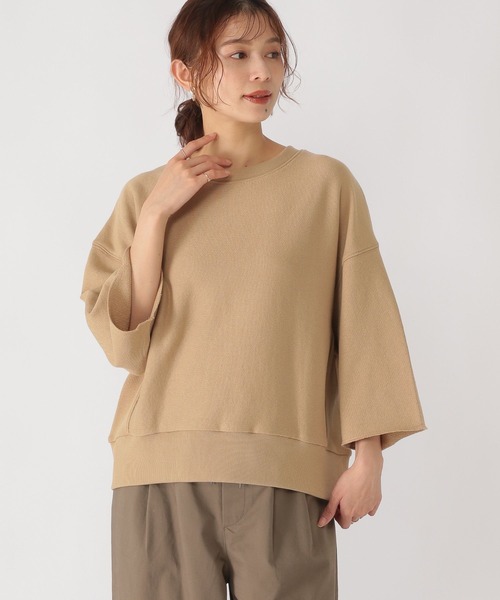 studio CLIP(スタディオクリップ)の「ハーフスリーブスウェットプルオーバー(スウェット・レディース・レッド/ベージュ・FREE)」の7枚目の写真