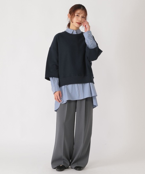 studio CLIP(スタディオクリップ)の「ハーフスリーブスウェットプルオーバー(スウェット・レディース・レッド/ベージュ・FREE)」の13枚目の写真