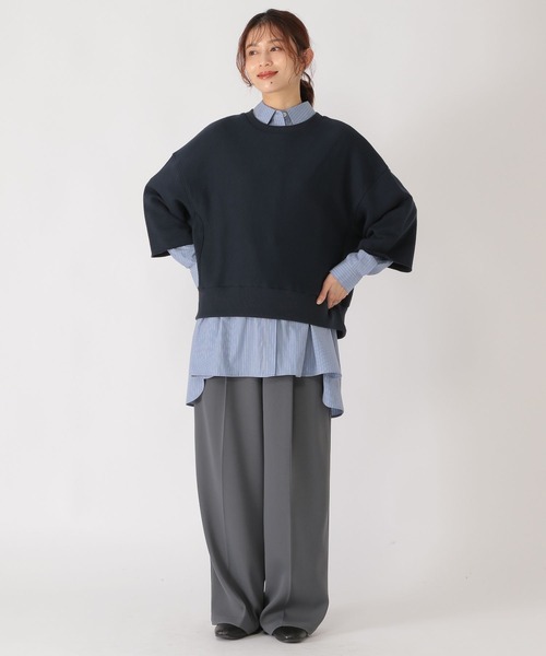 studio CLIP(スタディオクリップ)の「ハーフスリーブスウェットプルオーバー(スウェット・レディース・レッド/ベージュ・FREE)」の14枚目の写真