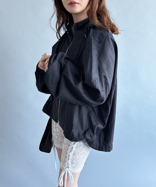 EDIT. FOR LULU（エディットフォールル）の「【Honnette/オネット】Zip Up Hoody（その他アウター・レディース・ブラック・FREE）」の7枚目の写真