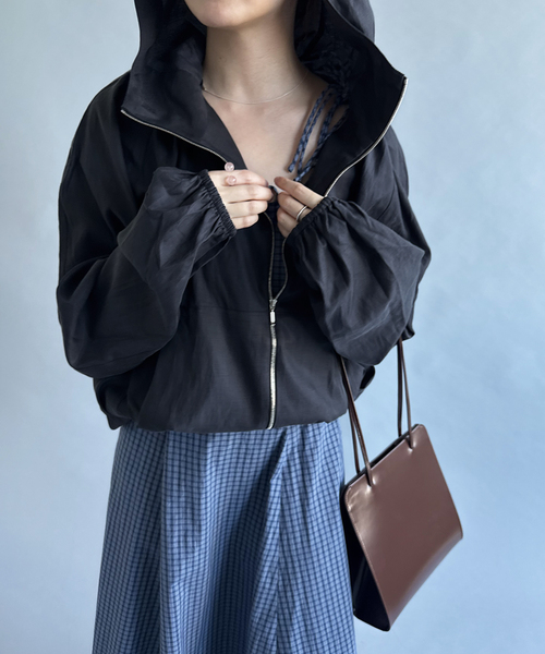 EDIT. FOR LULU（エディットフォールル）の「【Honnette/オネット】Zip Up Hoody（その他アウター・レディース・ブラック・FREE）」の5枚目の写真