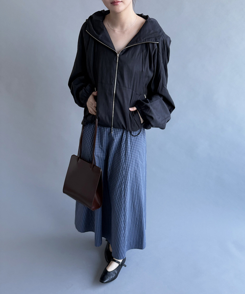 EDIT. FOR LULU（エディットフォールル）の「【Honnette/オネット】Zip Up Hoody（その他アウター・レディース・ブラック・FREE）」の4枚目の写真