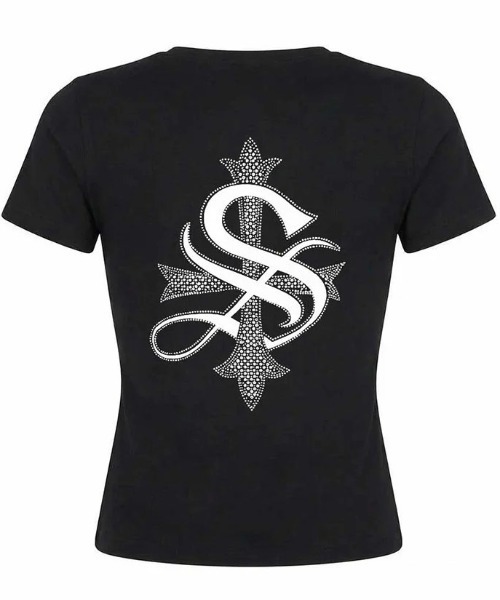 SUPPLIER(サプライヤー)の「A'GEM/9 × .kom 『SUPPLIER/サプライヤー』 Baby Cross Tee/ベイビークロスTシャツ(Tシャツ/カットソー・レディース・ブラック/ライトブルー/ライトピンク/ホワイト/ブラック×ピンク・S)」の14枚目の写真