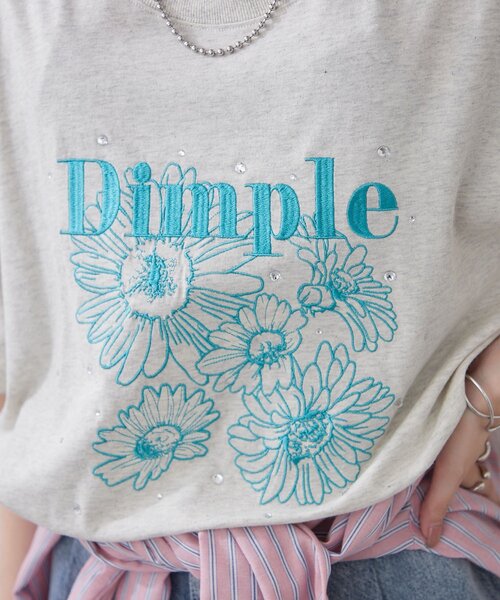 Another Branch olive des olive（アナザーブランチオリーブデオリーブ）の「【人気デザイン】花刺繍×ラインストーンTシャツ（Tシャツ/カットソー・レディース・スミクロ/オフホワイト/オートミール・FREE）」の16枚目の写真