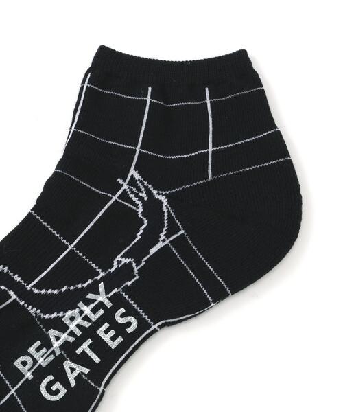 PEARLY GATES（パーリーゲイツ）の「ウィンドペン柄ショートソックス (LADIES)（ソックス/靴下・メンズ・ダークインディゴブルー/ホワイト系その他・FREE）」の3枚目の写真