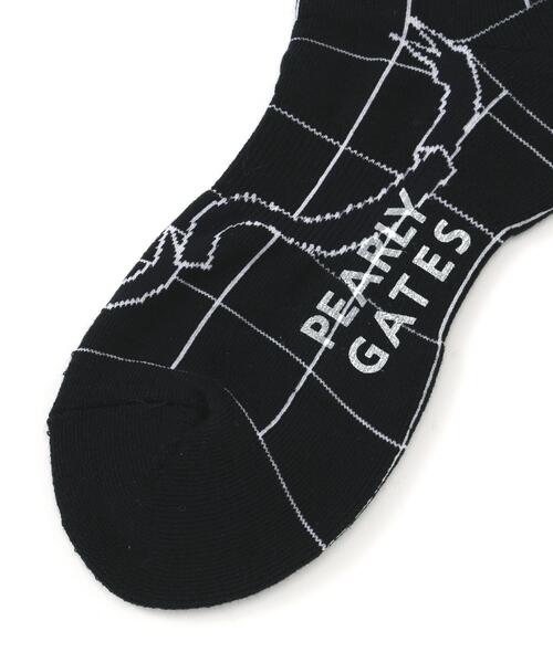 PEARLY GATES（パーリーゲイツ）の「ウィンドペン柄ショートソックス (LADIES)（ソックス/靴下・メンズ・ダークインディゴブルー/ホワイト系その他・FREE）」の4枚目の写真