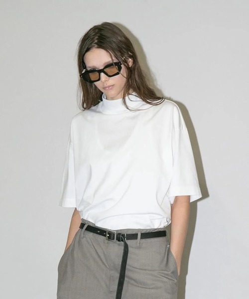 my beautiful landlet（マイビューティフルランドレット）の「【my beautiful landlet】SUPIMA COTTON HIGH NECK T-SHIRT（Tシャツ/カットソー・メンズ・イエロー/チャコールグレー/ブラック/オフホワイト・1/0）」の3枚目の写真