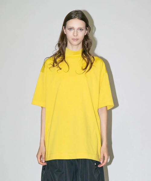 my beautiful landlet（マイビューティフルランドレット）の「【my beautiful landlet】SUPIMA COTTON HIGH NECK T-SHIRT（Tシャツ/カットソー・メンズ・イエロー/チャコールグレー/ブラック/オフホワイト・1/0）」の4枚目の写真
