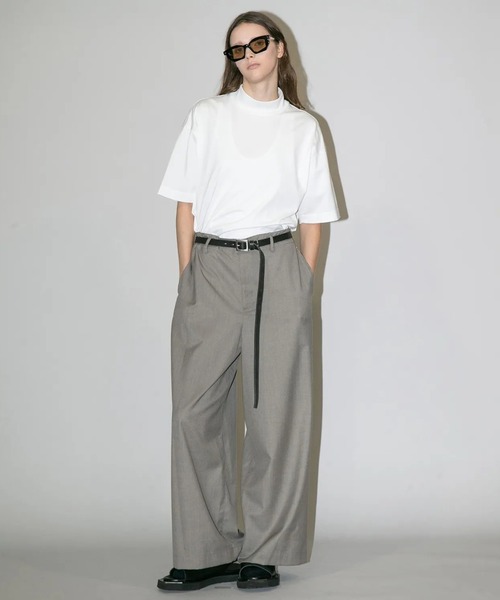 my beautiful landlet（マイビューティフルランドレット）の「【my beautiful landlet】SUPIMA COTTON HIGH NECK T-SHIRT（Tシャツ/カットソー・メンズ・イエロー/チャコールグレー/ブラック/オフホワイト・1/0）」の9枚目の写真