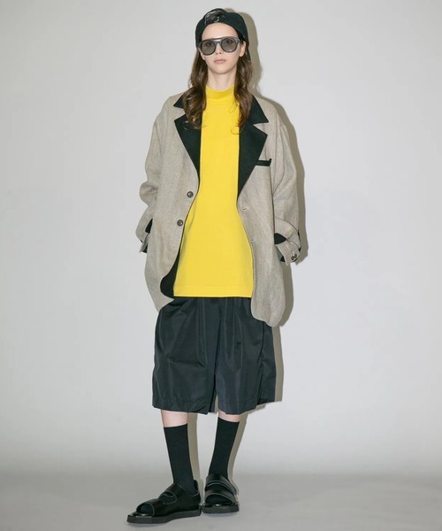 my beautiful landlet（マイビューティフルランドレット）の「【my beautiful landlet】SUPIMA COTTON HIGH NECK T-SHIRT（Tシャツ/カットソー・メンズ・イエロー/チャコールグレー/ブラック/オフホワイト・1/0）」の15枚目の写真