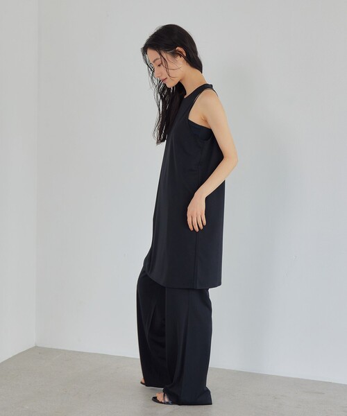 EMMEL REFINES(エメルリファインズ)の「<EMMEL REFINES>EM アメスリチュニック × パンツ セット(ワンピース・レディース・ブラック/ダークブラウン・FREE)」の3枚目の写真