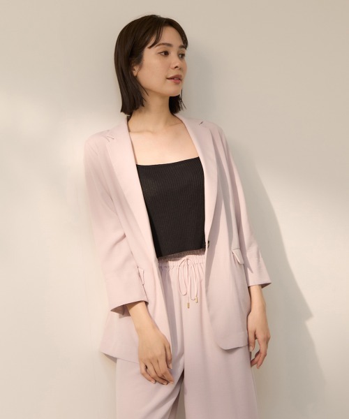 ketty(ケティ)の「タンブラーブッチャーテーラードジャケット(テーラードジャケット・レディース・ダークグレー/ブラウン/ピンク・M)」の3枚目の写真