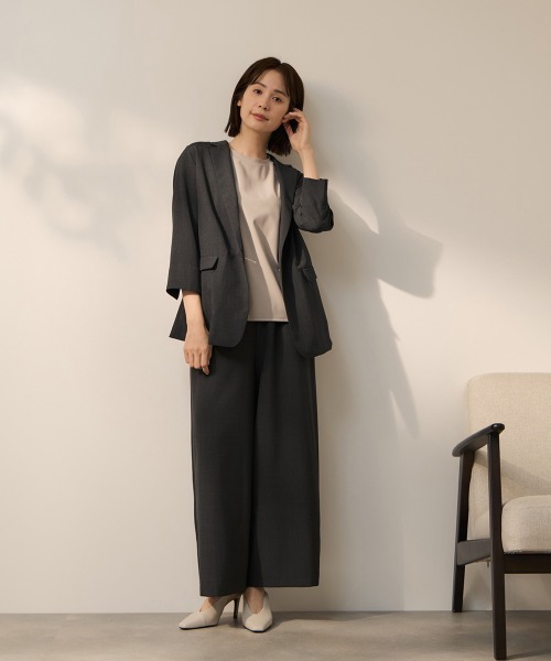 ketty(ケティ)の「タンブラーブッチャーテーラードジャケット(テーラードジャケット・レディース・ダークグレー/ブラウン/ピンク・M)」の20枚目の写真