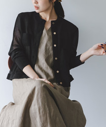 Noble | メッシュJ/Q シアークルーショートカーディガン(カーディガン/ボレロ)