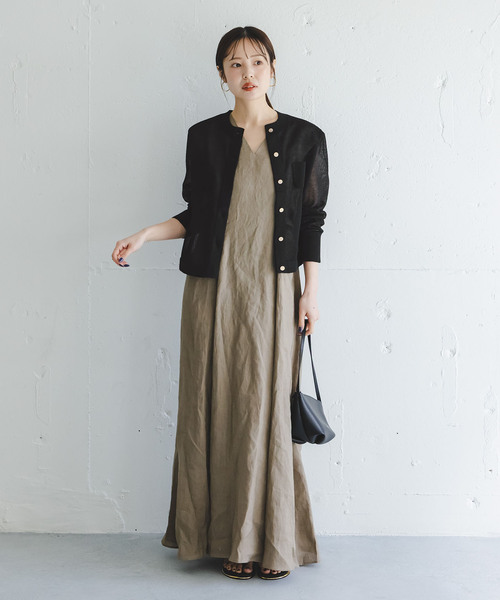 Noble(ノーブル)の「メッシュJ/Q シアークルーショートカーディガン(カーディガン/ボレロ・レディース・ホワイト/ブラック/グレー・FREE)」の22枚目の写真