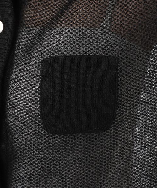 Noble(ノーブル)の「メッシュJ/Q シアークルーショートカーディガン(カーディガン/ボレロ・レディース・ホワイト/ブラック/グレー・FREE)」の11枚目の写真