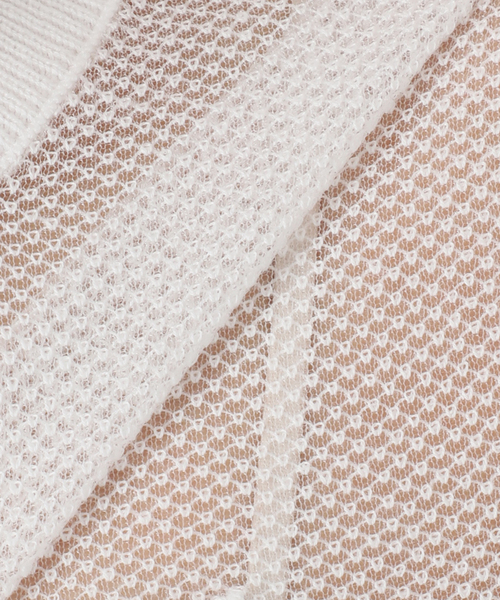 Noble(ノーブル)の「メッシュJ/Q シアークルーショートカーディガン(カーディガン/ボレロ・レディース・ホワイト/ブラック/グレー・FREE)」の18枚目の写真